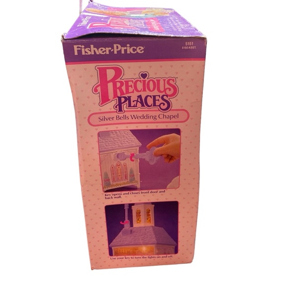 New Vintage Fisher Price Precious Places Silver Bells Wedding Chapel Playset - Picture 4 of 6